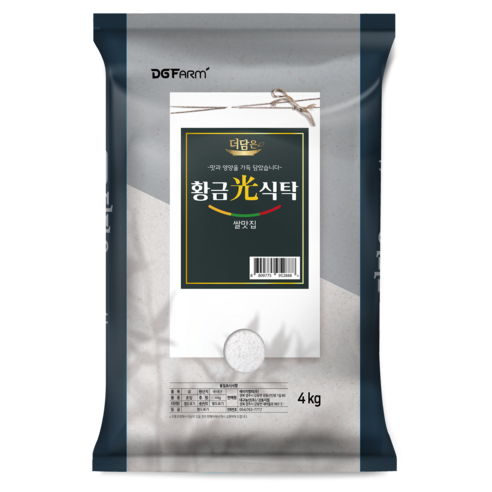 더담은 황금빛식탁 백미, 상등급, 4kg, 1개