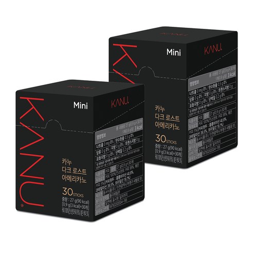 카누 미니 다크 로스트 아메리카노 원두커피믹스, 900mg, 30개입, 2개