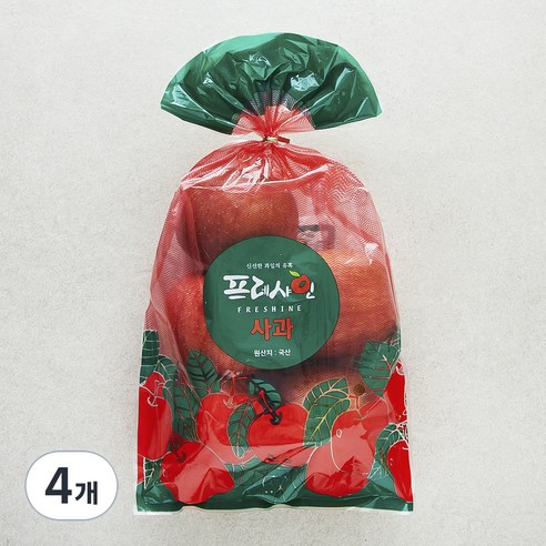 프레샤인 사과, 1kg(소과, 6입내), 4봉