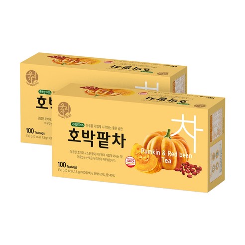 우리차 호박팥차, 1.3g, 100개입, 2개