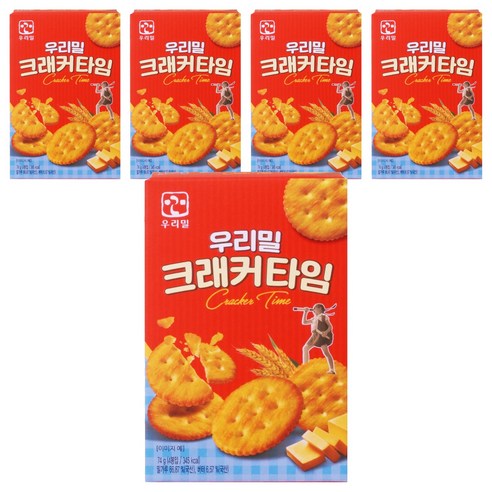 우리밀 크래커 타임 18.5g x 4p, 74g, 5개