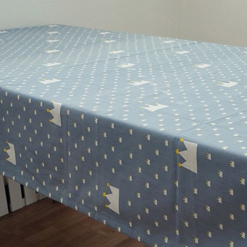 앤코튼 리틀크라운 테이블보, 블루, 6인 (105 x 210 cm)