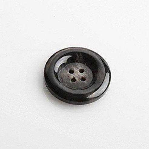 HR빅버튼 어게인 유광 단추 지름 28mm, 블랙, 12개입