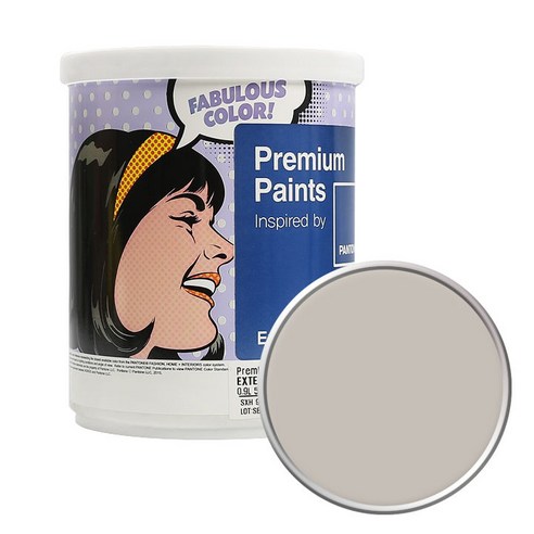 노루페인트 팬톤 외부용 무광 페인트 1L, Silver Gray 14-0000