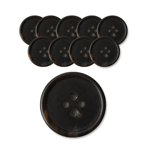 패션포인트 메시아 단추 15mm, DBR, 10개입