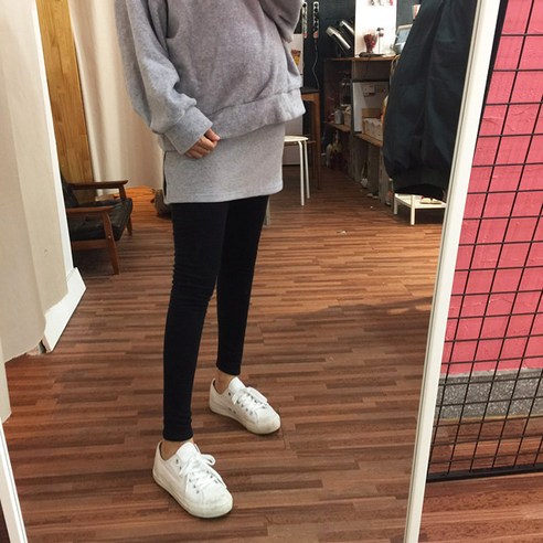 최신마미 임산부 T 치마레깅스, 그레이