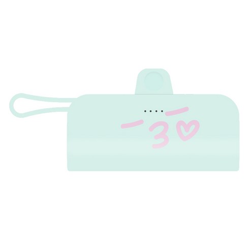 웨이브스튜디오 FACE EMOJI 미니 도킹형 10W 보조배터리 5000mAh 도킹C타입 / 케이블8핀