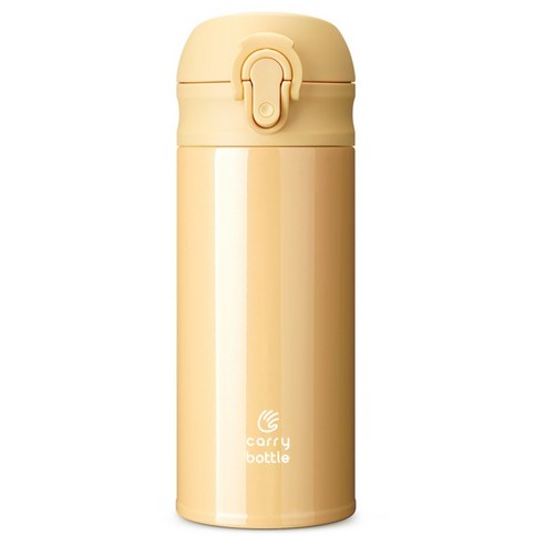 캐리보틀 이지보틀 보온병 텀블러, 1개, 350ml, 옐로우