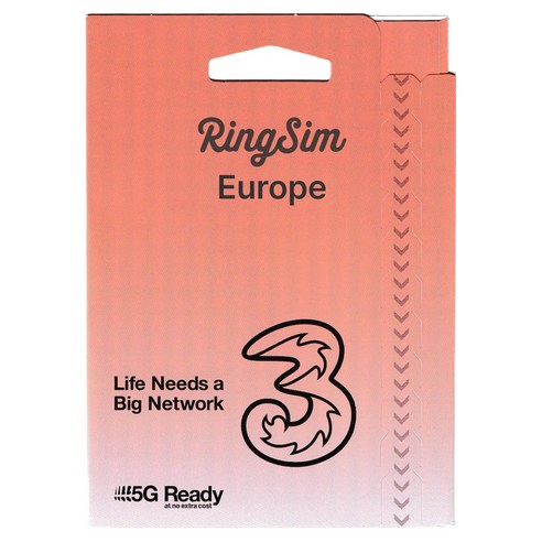 링심 유럽 5G 쓰리심 유심칩, 1개, 30일, 총 6GB