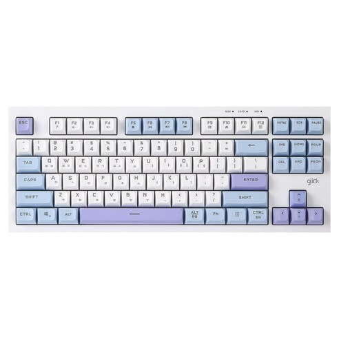 지클릭커 오피스프로 사일런스 M RGB 87키 무소음 유선 텐키리스 키보드