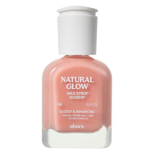 오호라 내추럴 글로우 밀크시럽 네일 강화제 로즈힙, 15ml, 1개