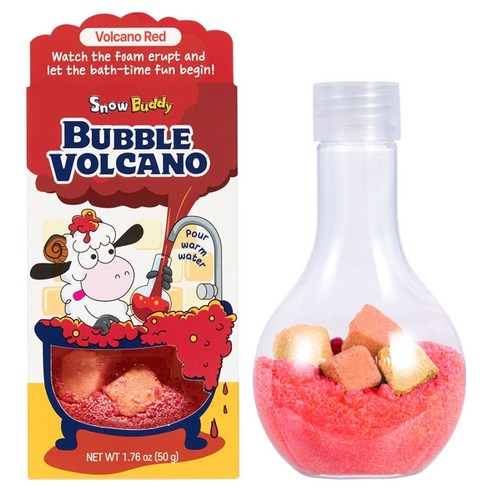 스노우버디 버블 볼케이노 입욕제 볼케이노레드, 50g, 1개