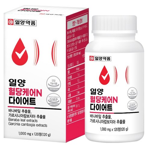 일양약품 혈당케어 N 다이어트 바나바잎 가르시니아 추출물 정, 1개, 120정