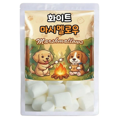 부드럽고 폭신한 달콤쫀득 화이트 마시멜로우, 500g, 1개