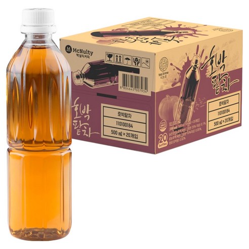 맥널티커피 티브루 호박팥차 무라벨, 20개, 500ml