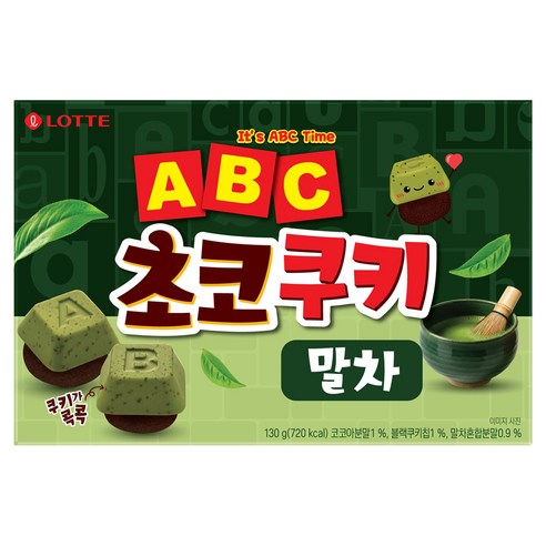 롯데웰푸드 ABC 초코쿠키 말차