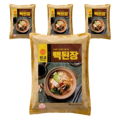 몽고식품 백된장, 4kg, 4개