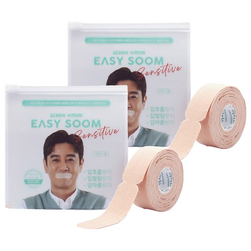 이지숨 센서티브 민감한 피부를위한 입막음 테이프 60p, 2개