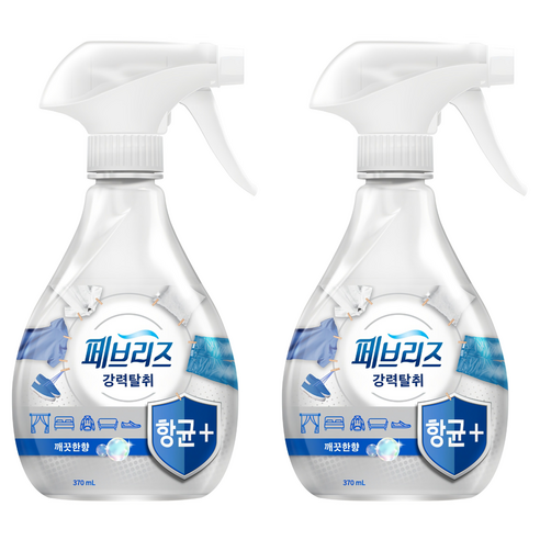 페브리즈 항균플러스 섬유탈취제 깨끗한향 370ml 2개