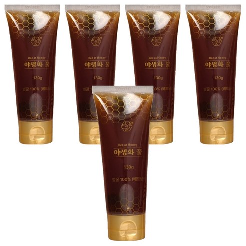 비엣꿀 100 야생화 튜브 벌꿀, 130g, 5개