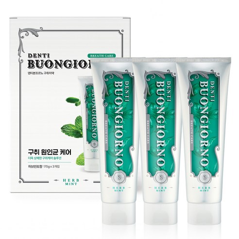 덴티본조르노 구취케어 치약, 170g, 3개