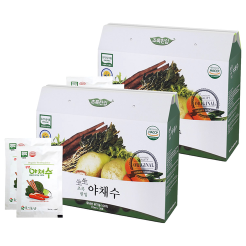 초록한입 생생 유기농 야채수 주스