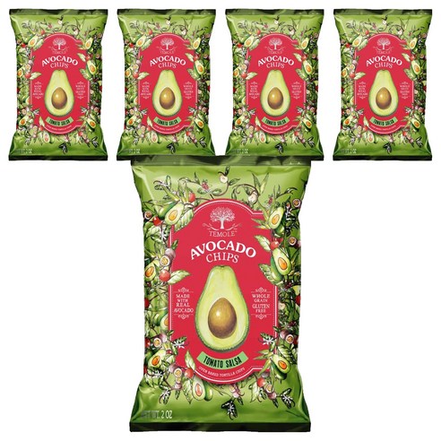 테몰 아보카도칩스 토마토 살사맛, 40g, 5개