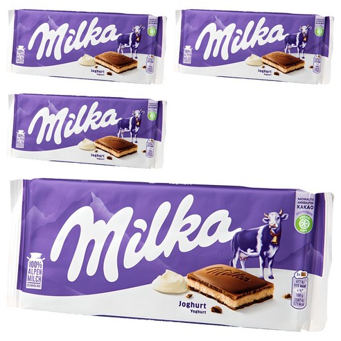 밀카 초콜릿 요거트, 100g, 4개