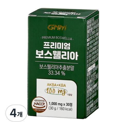 자연의품격 프리미엄 보스웰리아 AKBA+KBA 100mg, 30정, 4개