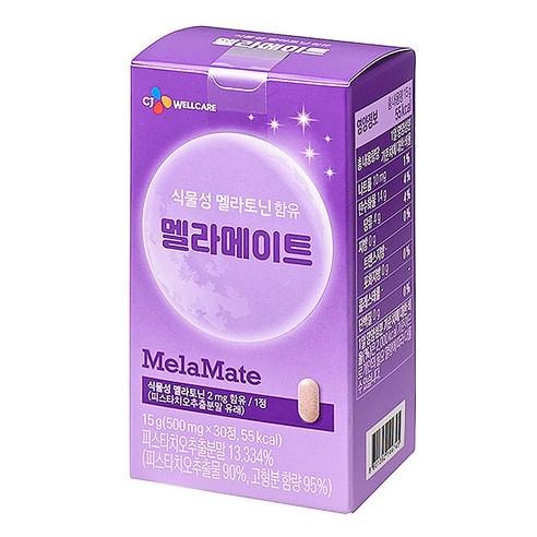 CJ웰케어 식물성 멜라토닌 함유 멜라메이트 15g