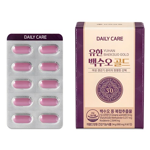 데일리케어 유한 백수오 골드, 60정, 1개