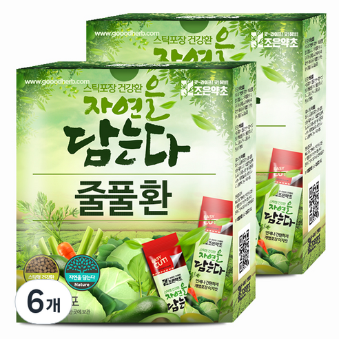 굿허브 조은약초 자연을 담는다 스틱형 줄풀환, 6개, 90g