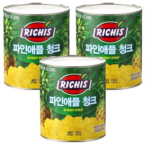 리치스 파인애플 청크 통조림
