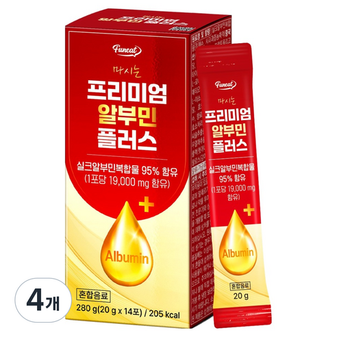 퍼니트 프리미엄 마시는 알부민 플러스 14p, 280g, 4개