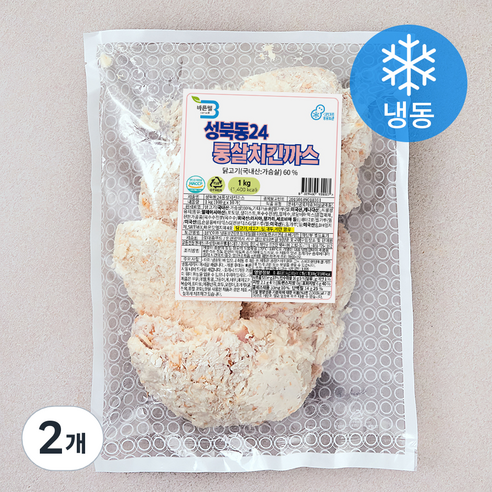 [로켓프레시] 바른웰 성북동24 통살 치킨까스 10개입 (냉동)