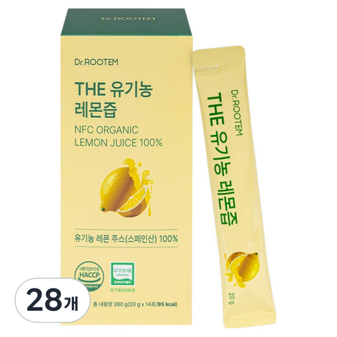 닥터루템 정품 THE 유기농 레몬즙 스틱, 20g, 28개