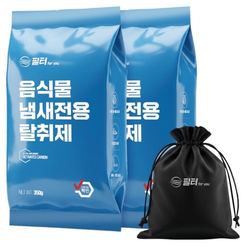 필터포유 음식물 처리기 필터 리필 숨쉬는 탈취 활성탄 + 다용도 파우치 세트, 한일, 단일 색상