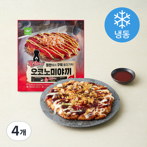 [로켓프레시] 사옹원 불닭소스 오코노미야키 (냉동), 277g, 4개