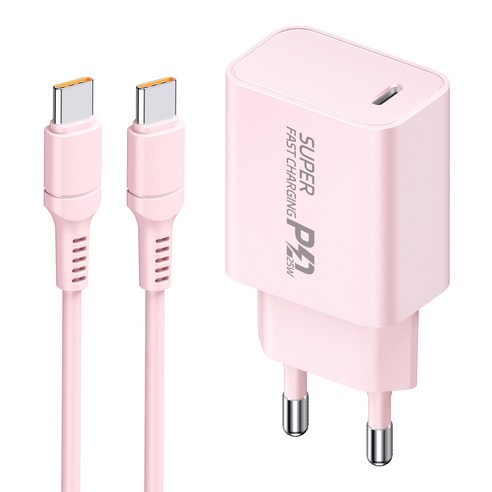 YINTO c타입 고속 충전기 25W PD3.0 PPS + C TO C 1.5M 100w 케이블 세트