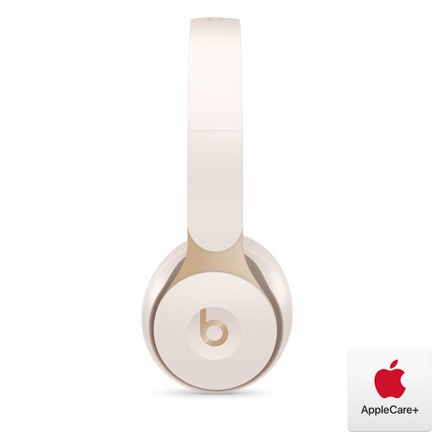 Apple Beats Solo Pro Wireless Noise Cancelling Headphones 블루투스 헤드폰, Ivory, AppleCare+포함, MRJ72ZP/A