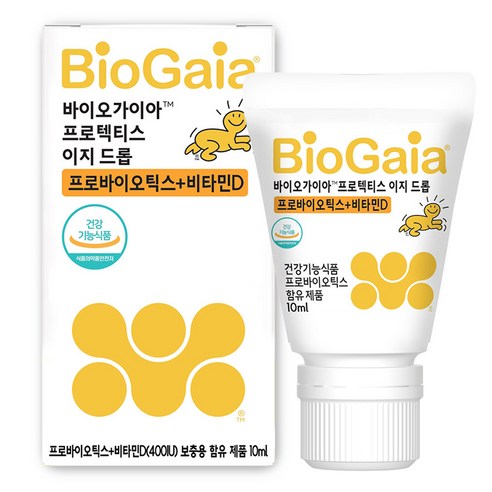 바이오가이아 프로텍티스 이지드롭 프로바이오틱스 + 비타민 D 영양제