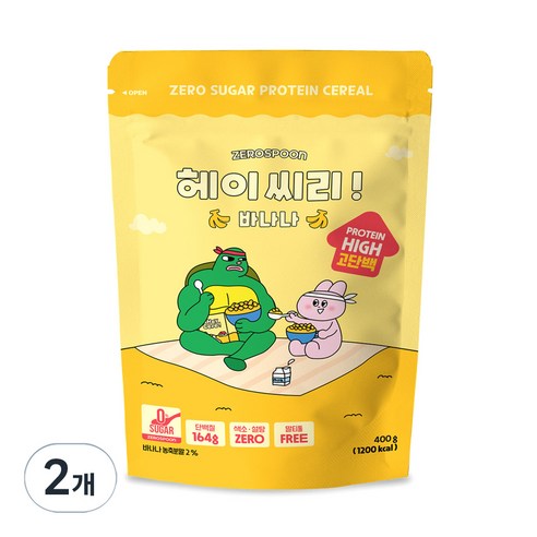 제로스푼 헤이씨리 무설탕 프로틴 그래놀라시리얼 바나나