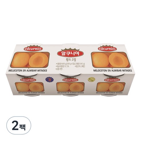 알쿠니아 황도2절 과일통조림