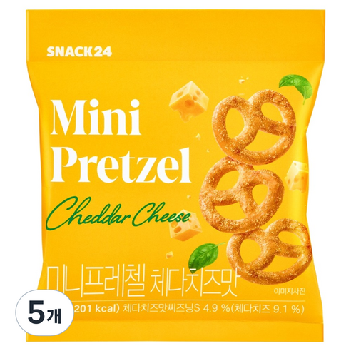 스낵24 미니프레첼 체다치즈맛