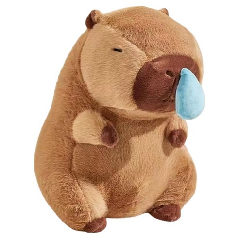 콧물 흘리는 카피바라 인형, 45cm, 혼합색상, 1개