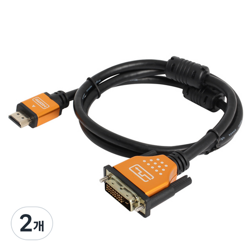 엠비에프 DVI to HDMI 골드 메탈 케이블 MBF-DMHMG018