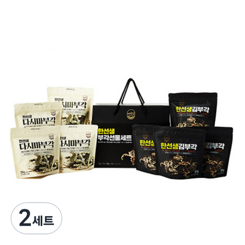 채곡당 한선생 부각 혼합 선물세트 김 30g x 4p + 다시마 25g x 4p