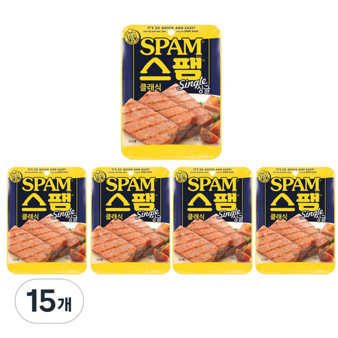 CJ제일제당 스팸 싱글 클래식 햄, 80g, 15개