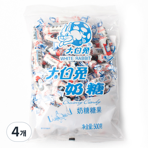 흰토끼사탕 따바이투 캔디, 500g, 4개