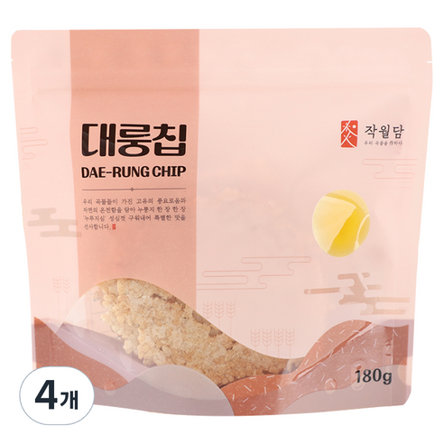 작월담 현미누룽지, 180g, 4개